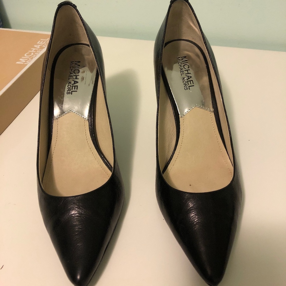 Black leather shoes